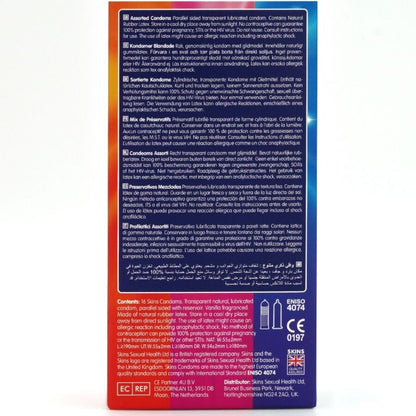 SKINS - PACK DE 16 PRÉSERVATIFS PREMIUM ASSORTIS