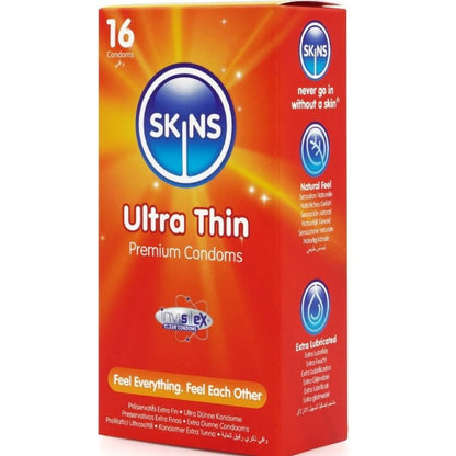 SKINS - PACK DE 16 PRÉSERVATIFS ULTRA FINS PREMIUM