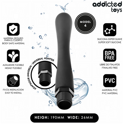 ADDICTED TOYS - NETTOYEUR ANAL AVEC ADAPTATEUR UNIVERSEL MODÈLE 4