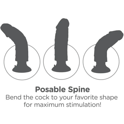 KING COCK - BITE VIBRANTE MARRON 20,32 CM