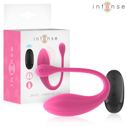 INTENSE - JANICE U VIBRATEUR DOUBLE STIMULATION 10 VIBRATIONS ROSE TÉLÉCOMMANDE