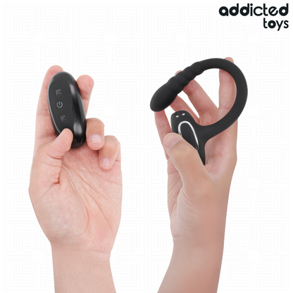 ADDICTED TOYS - ANNEAU PÉNITENTIAIRE VIBRANT POUR POINT P AVEC TÉLÉCOMMANDE