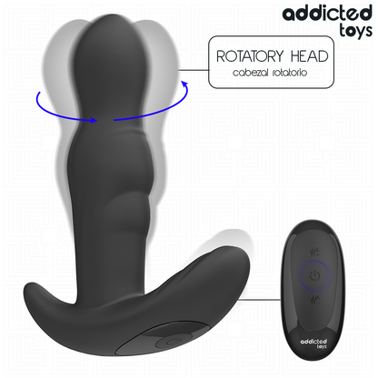 ADDICTED TOYS - PLUG ANAL VIBRANT ET ROTATIF AVEC TÉLÉCOMMANDE