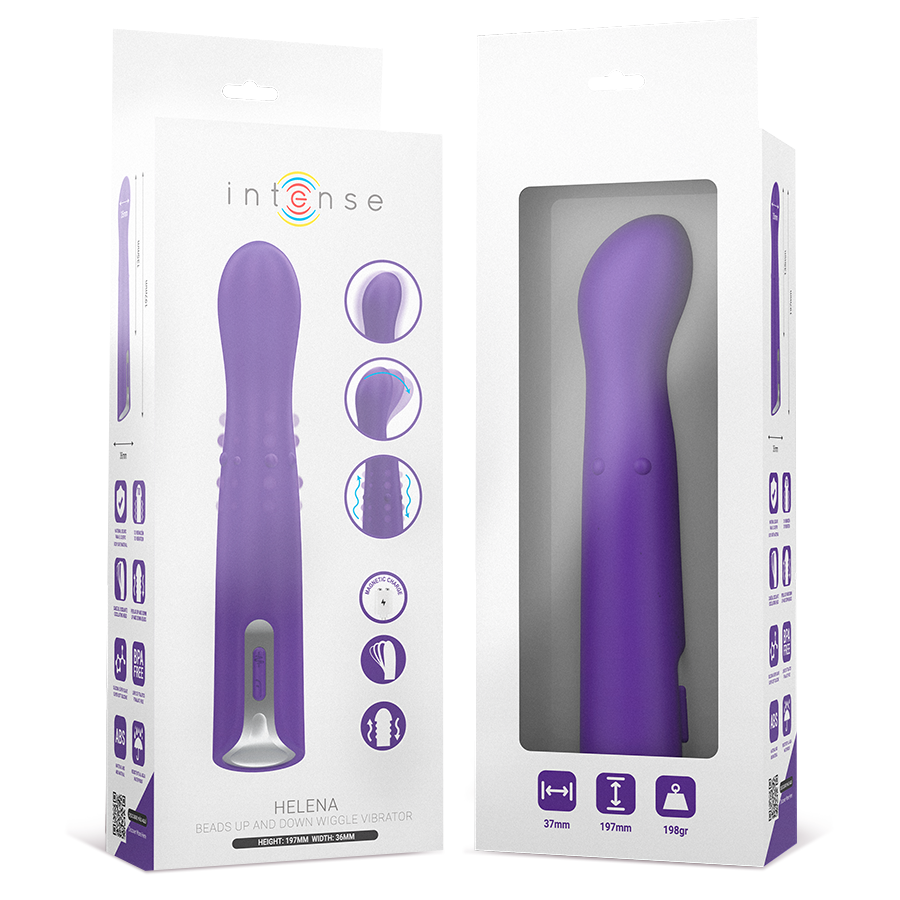 INTENSE - VIBRATEUR HELENA BEADS UP & DOWN WIGGLE 13,5 CM