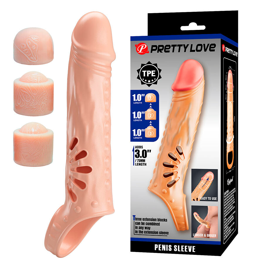 PRETTY LOVE - MANCHON PÉNIS AVEC EXTENSIONS