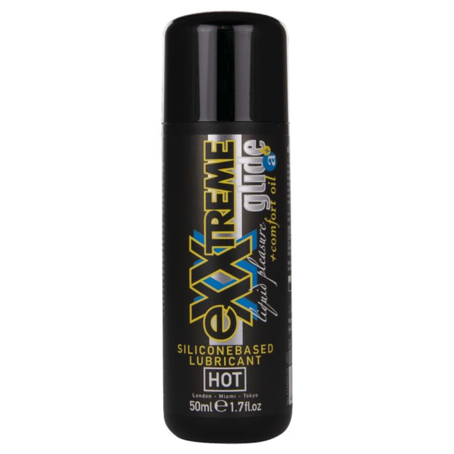 HOT - LUBRIFIANT À BASE DE SILICONE EXTRÊME GLIDE + HUILE DE CONFORT A+ 50 ML