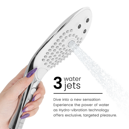 WOMANIZER - POMMEAU DE DOUCHE STIMULANT CLITORIAL WAVE CHROME