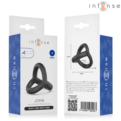 INTENSE - JOHN ANNEAU TRIPLE AJUSTABLE POUR LE PÉNIS MODÈLE 4