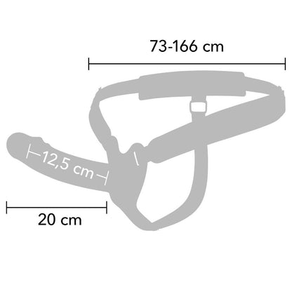 HIDDEN DESIRE - INFERNO MANCHON PÉNIS VIBRANT AVEC STRAP-ON 20 CM