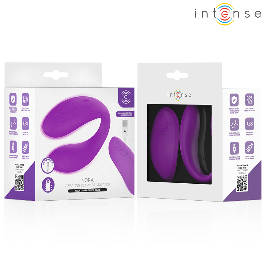 INTENSE - NORA STIMULATEUR À PINCE VIBRANTE VIOLET