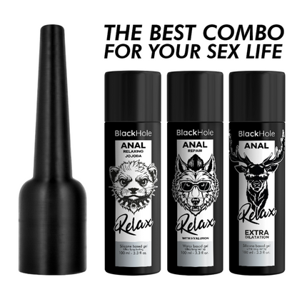 BLACK HOLE - APPLICATEUR DE LUBRIFIANT ANAL TAILLE L 100 ML