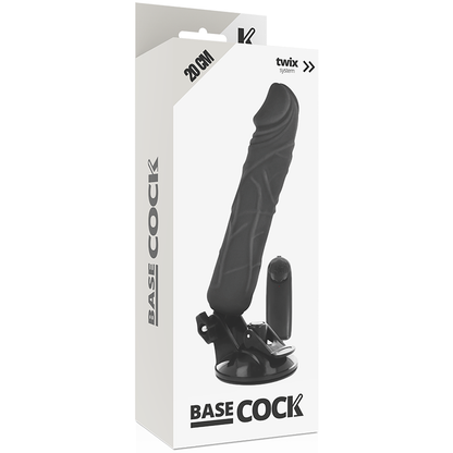 BASECOCK - VIBRATEUR RÉALISTE TÉLÉCOMMANDE NATUREL 20 CM -O- 4 CM