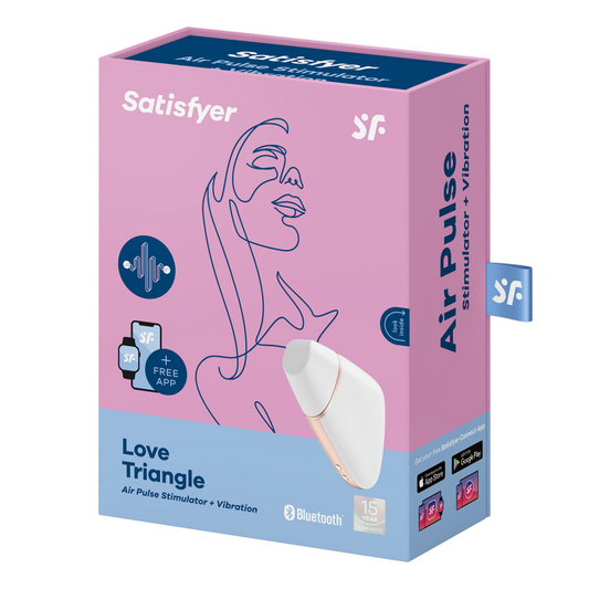 SATISFYER LOVE TRIANGLE ESTIMULADOR Y VIBRADOR - BLANC
